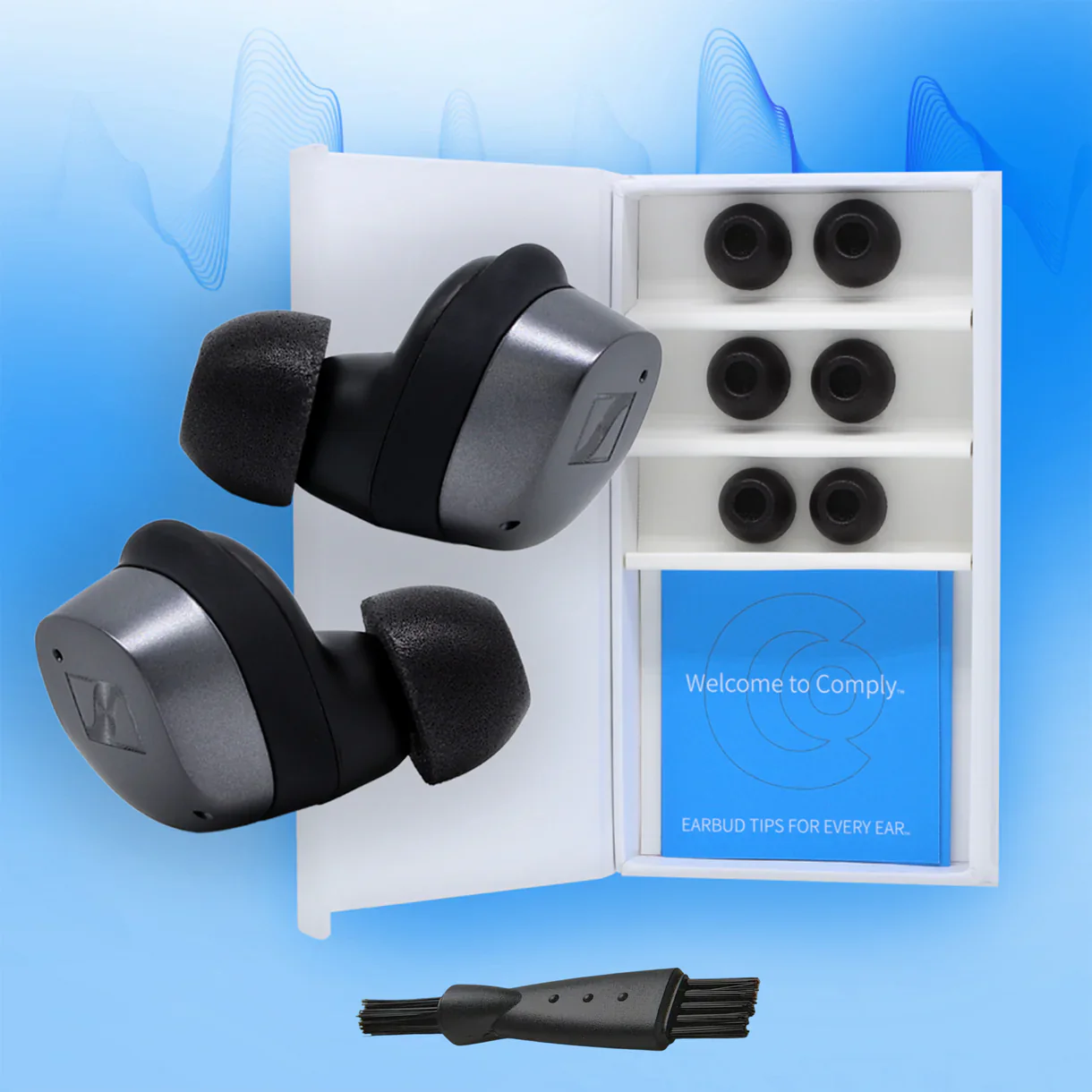 Comply Foam NEW TrueGrip™ Premium Ear Tips for Sennheiser MOMENTUM 3 & 4 and ACCENTUM Medium 3 Pair Pack